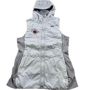 Smartwool Smartloft Vest Women's XS Gray Hooded Full Zip Merino Wool Logo Inital